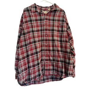 Red Head Men's Red & Black Flannel Long Sleeve Button Up Shirt Size 2XL